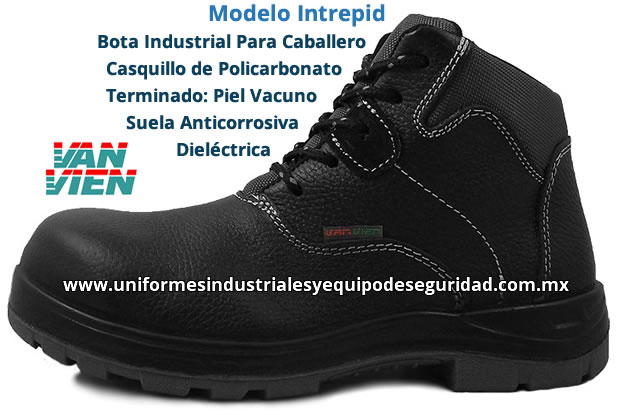 Calzado Industrial Suela Anticorrosivba y Dielectrica VanVien - Modelo Intrepid - Mayoreo y Menudeo - Casquillo de Poicarbonato